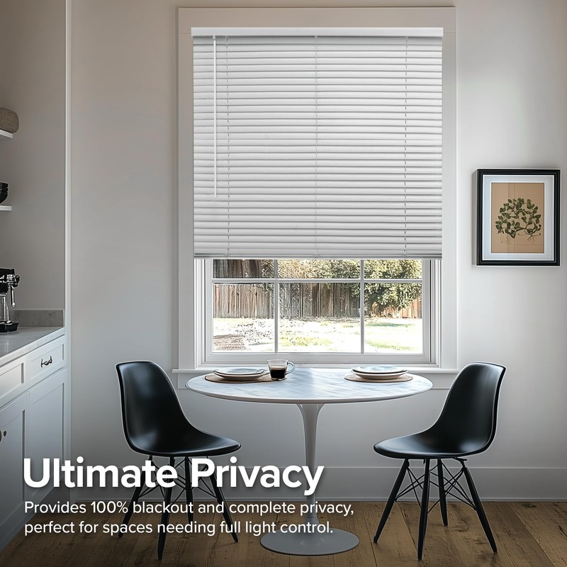 CHICOLOGY Cordless Mini Blinds, 1 Inch Vinyl Window Blinds, Room