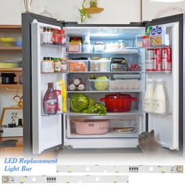 4 Pack LED Light Bar, LED Refrigerator Lamp for Rongsheng/Hisense Refrigerator, Compatible with Model E349766 MDDZ-162A 1629348, DC12V 2W Refrigerator Light Bar, Replacement Fridge Lamp Compatible