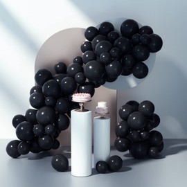 XEANCO Balloons 50 Pcs, Beautiful 10 inches Latex Balloons, Party Balloons, Wedding Balloons for Decoration, Perfect for YOUR beautiful Parties, Birthdays (Black-50 Pack), XPB-01