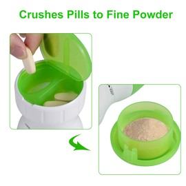 Opret Pill Crusher Grinder - Crushes Small or Large Pills Tablets Vitamins to Fine Powder - for Family Kids Pets