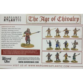 Wargames Atlantic, The age of Chivalry, Foot Serjeants (1100-1320), 28mm Hard Plastic Figures