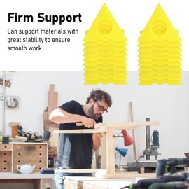 20Pcs Canvas Cone Stand,Cone Support Stand,Paint Pyramid Stand Plastic Cone Riser Pyramid Riser Plastic Kit Woodworking Cone Support Stand Tool for Canvas Cabinet Door,Yellow