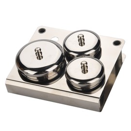 Contenedor de Líquido para Uñas, Mini Plato de Acero Inoxidable, Recipiente para Polvo Líquido, Tapa, Cuenco, Herramientas de Arte de Uñas, Equipo de Arte de Uñas Acrílico, Mini