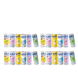 Lotte Milkis 6 Flavors Combo (Original, Apple, Melon, Peach, Banana, & Strawberry) (6 x 4 cans, 8.45 FL Oz(Pack of 24))
