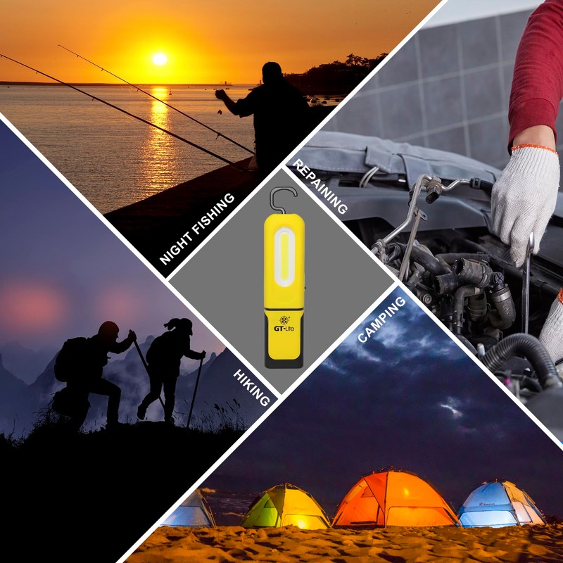 GT-Lite LED Rechargeable Work Light - 300 Lumen Flashlight, 6ft