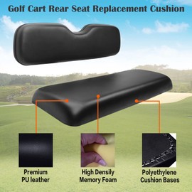 ZOOMYIN Upgraded Universal Replacement Cushion For Golf Cart Rear Seat, Golf Cart Back Flip Seat Cushion Fits For Most of EZGO, Club Car, YAMAHA Carts