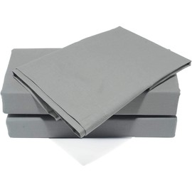 Extra Large Grey Pillowcase Pair "22 x 31"