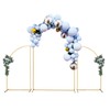 Gold&White Metal Wedding Arch Backdrop Stand,7.2FT, 6.6FT, 6FT Set of
