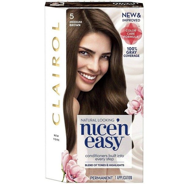Clairol Nice 'N Easy Hair Color 118 Natural Medium Brown 1 Kit