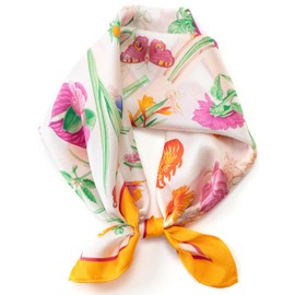 MurierSilk 100% Mulberry Silk Scarf for Women, Silk Head scarf for Hair, Small Scarf 21"x21"for Bag,Silk Satin Square Scarf for Women Bandana Neck Scarf Headscarf Neckerchief