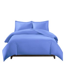 Royal Tradition 100 Percent Bamboo Viscose King/California 3PC Duvet Cover Set, Periwinkle, Super Soft Comforter Covers