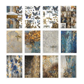 ITD Collection - Rice Paper Decopatch - Decoupage Paper - Writing Paper for Decoupage Technique - Rice Paper Sheets - A4 29.7 x 21 cm - Inspired by Klimt - RP-072