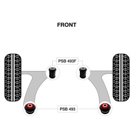 PSBushings 4 x Scion xB (08-15) FULL Front Lower Arm Polyurethane Bushing Kit