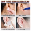 4 PCS Self Ear Piercing Gun Kit, Disposable Ear Piercing