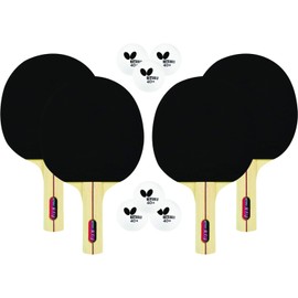 Butterfly RDJ Shakehand Table Tennis Racket Set - Recommended For Beginning Level Ping Pong Players - International Table Tennis Federation Approved.