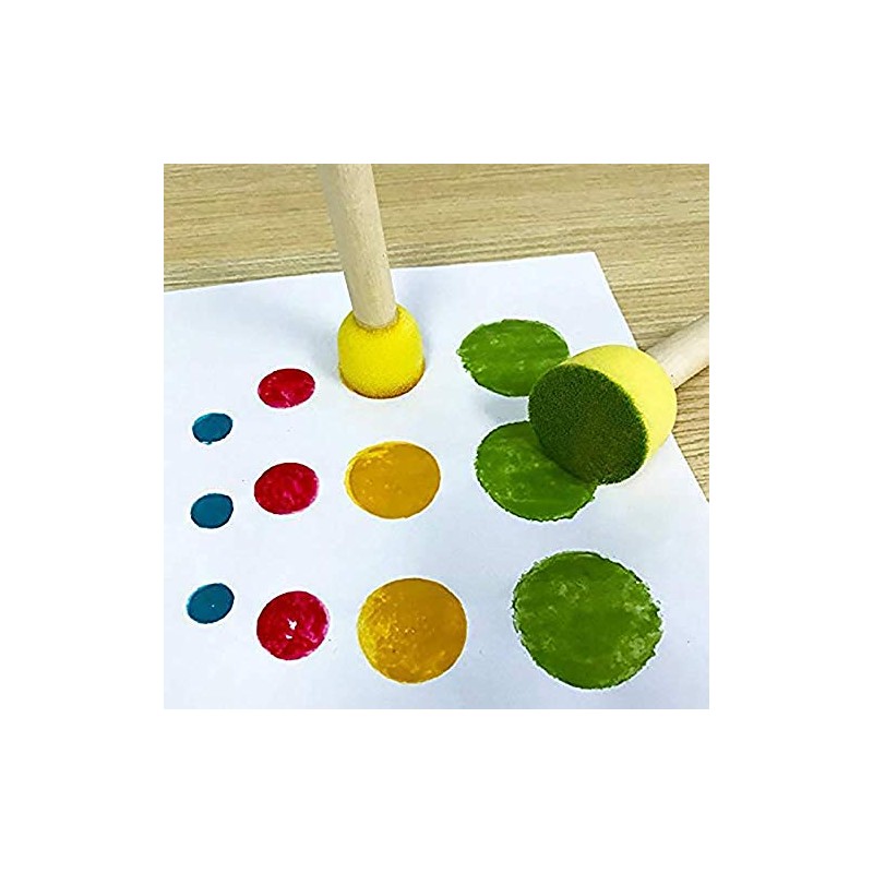 Tuperoymse 60 Pieces of Round Paint Foam Sponge Brush Set