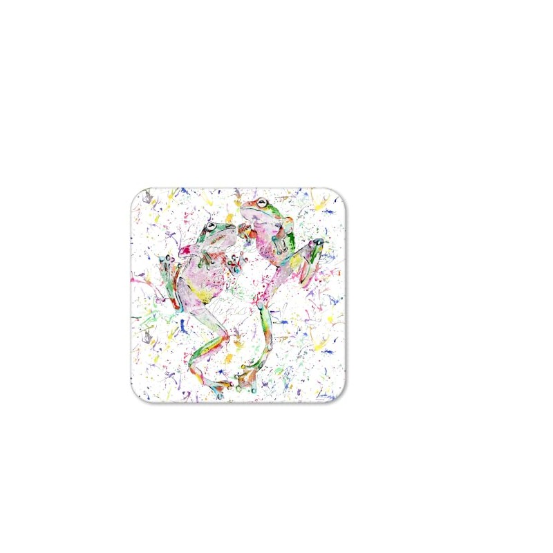 Coaster Dancing Frogs Frog Animals Coasters Watercolour Art Gift Work