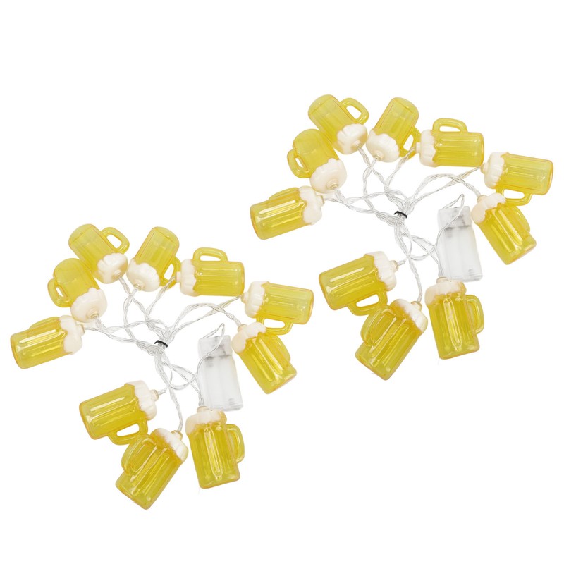 2pcs Beer String Lights 6.5ft 10LED Holiday Party Decorative String