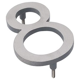 Montague Metal Products MHN-12-8-F-GY2 Floating House Number, 12" x 8.44" x 0.375", Gray Two Tone