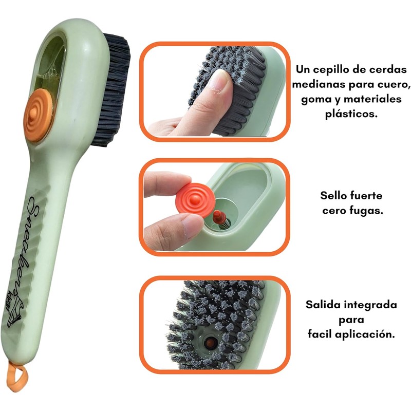 SNEAKERS KLEAN Cepillo con dispensador de jabón líquido para el