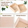 Anktily 4 Pieces Unfinished Wooden Boxes for Crafts, Small Square