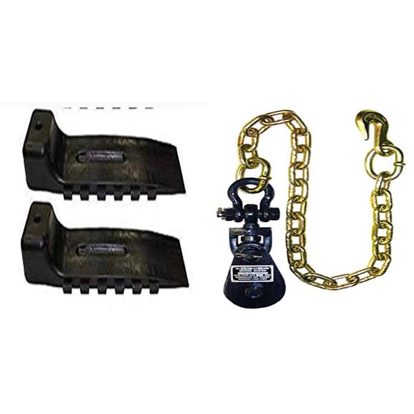 Set of 2 Wreckmaster Black Tire Skates & 2 Ton