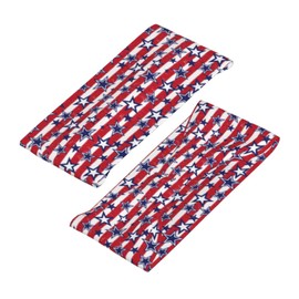 Patriotic Stars July 4th American Independence Day Sports Sweatband Head Bands for Women Men Sweat-Absorbing Headbands Suitable for Running Yoga Fitness Football Exercise