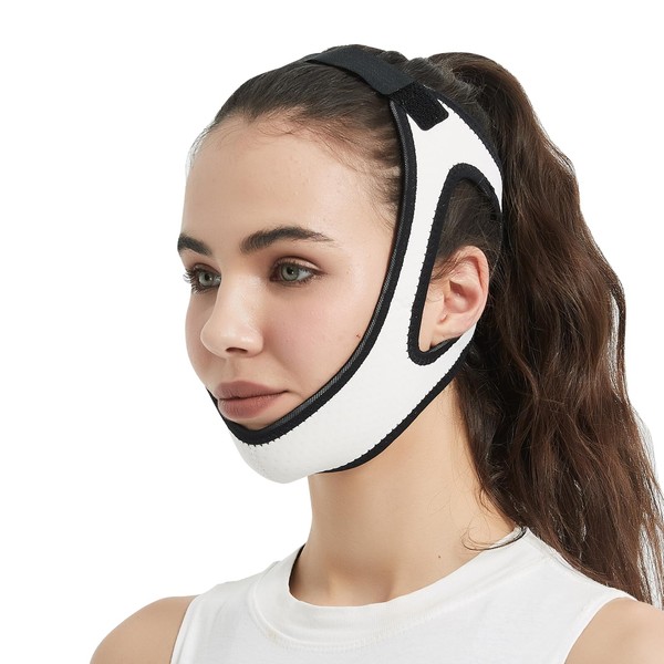 Anti Snoring Chin Strap for CPAP Users (White)