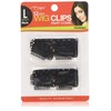 12 pcs Wig Clips Snap Comb Large 1 7/16" (Black)