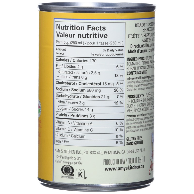 Amy'S Kitchen Organic Tomato Bisque, 398 ml