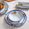 Gofunfun Melamine Dinnerware set for 4, Plates and Bowls Sets,