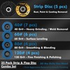 25 Pack Strip & Flap Disc Combo Set for Angle