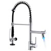 Fapully Kitchen Faucet with Pull Down Sprayer,Commercial Single Handle Kitchen