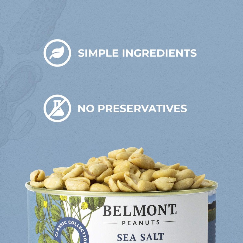 Belmont Peanuts Sea Salt Virginia Peanuts, 38 oz, Classic Collection