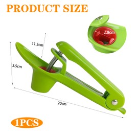 Green Cherry Pitter Stainless Steel, Cherry Stone Remover, Fruit Corer for Cherries and Fruits, Premium Portable Pitter Cherries, Cherry Pitter, Cherry Pitter and Fruit Pit Remover