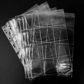 120 Pockets Coin Binder Pages - 2.44 inch Holders 10 pcs Loose-Leaf Sheets Acid-Free Collection Holders for Medallion Coin Stamp Currency Collecting Supplies 62x62 mm / 2.44x2.44 inch CS03212