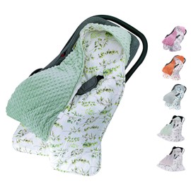 Miracle Baby Swaddling Blanket Baby Seat Winter Cotton Reversible Blanket Universal Cuddly Blanket 90 x 90 cm for Baby Seat Pushchair with 8 Point Strap Holes