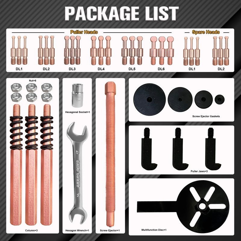 FITHOIST 36-in-1 Bearing Puller Kit,Blind Hole Bearing Puller,Bearing Separator with