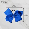 Large 8 Inch Grosgrain Ribbon Hair Bow with Ponytail (Royal