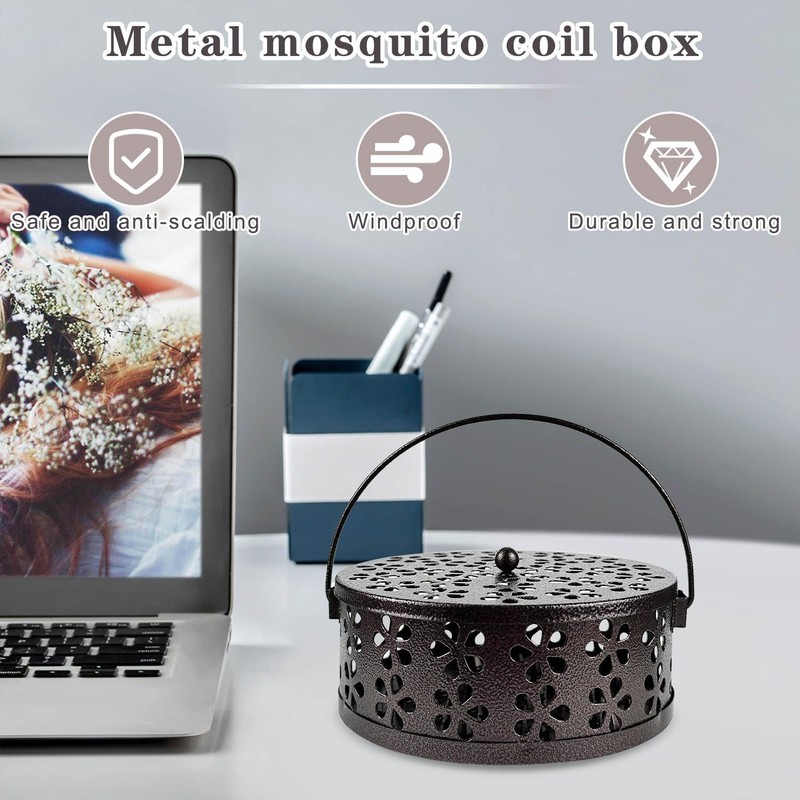 Mosquito Spiral Holder, Mosquito Spiral Container, Smoking Spirals Holder, Portable