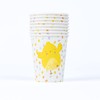 evelay 8pcs Easter Chick Paper Cups 270ml for Kids Party