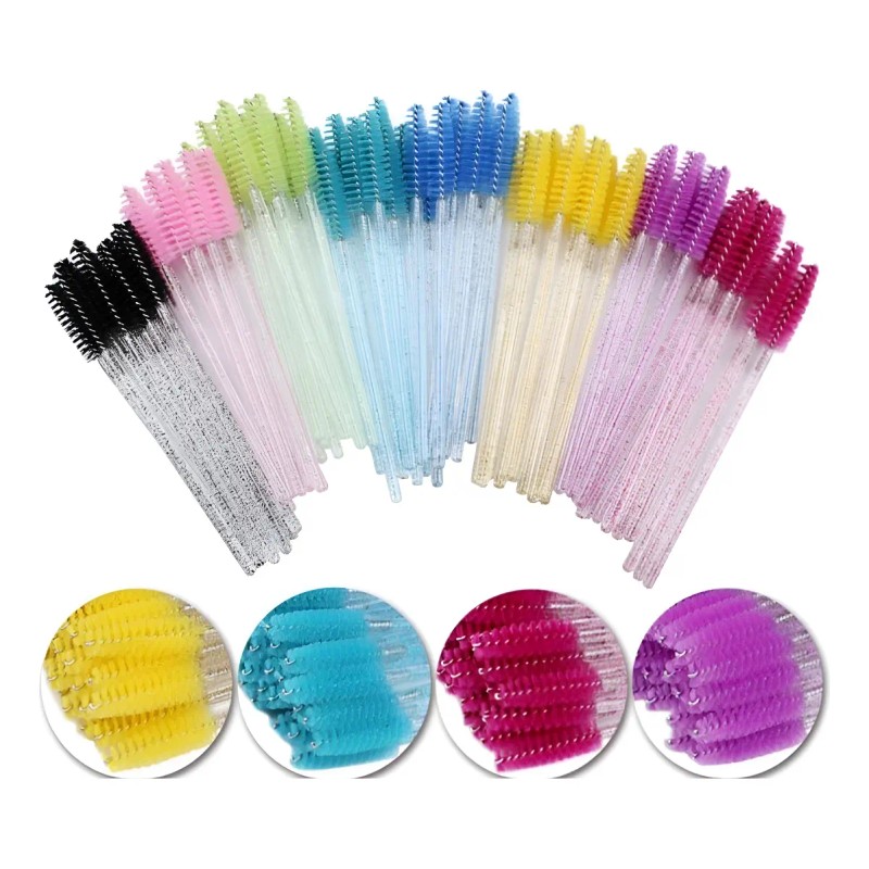 150 Cepillos Desechables Glitter Para Extensión De Pestañas