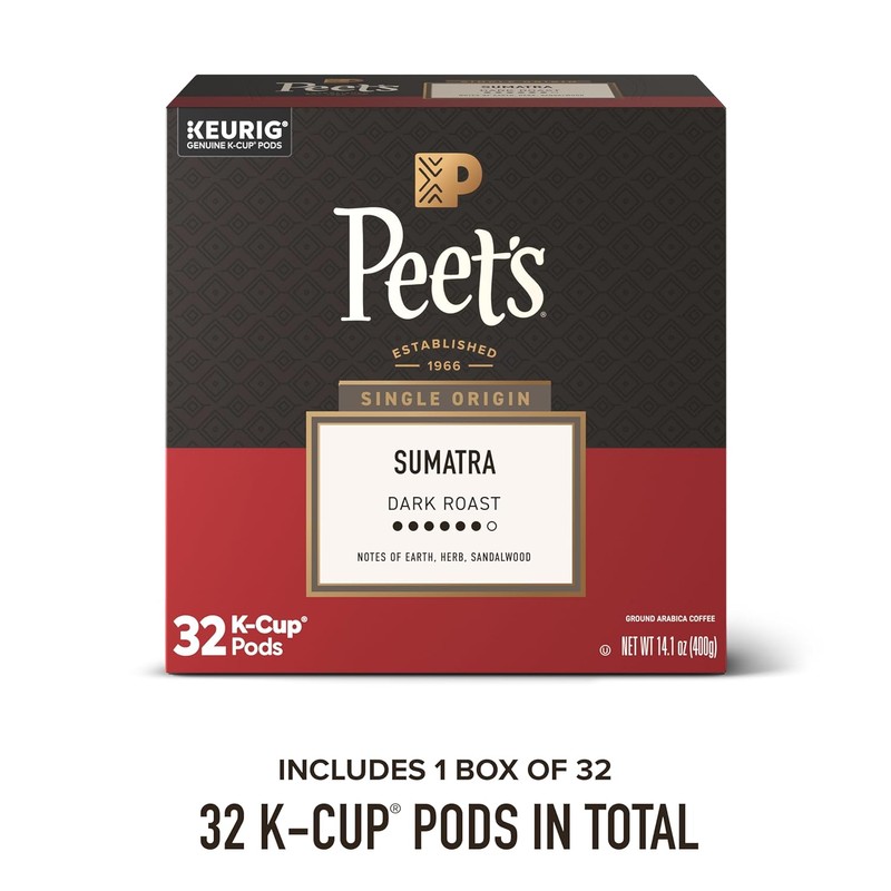 Peet's Coffee, Dark Roast Single Serve Coffee Pods, 100% Arabica