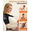 Shoulder Heating Pad with Massager & Magnetic Remote, Cordless Heating