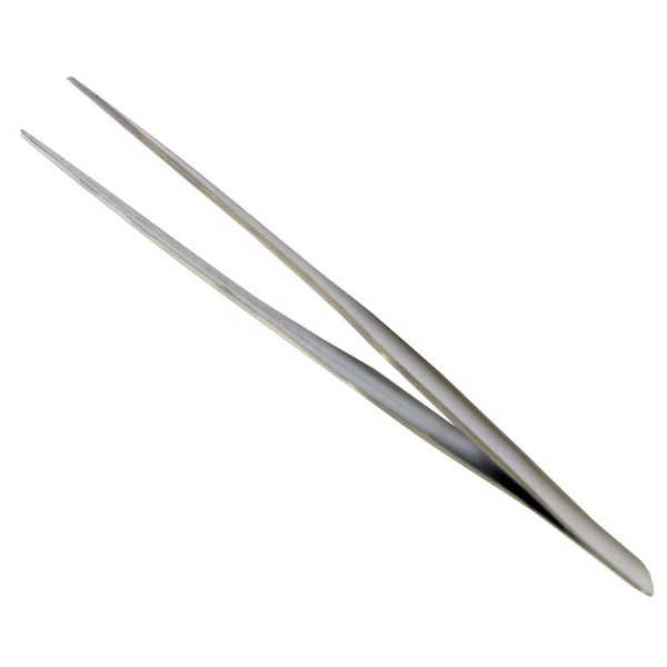 ToolUSA 7 Inch Nickel Plated Uitlity Tweezers With Straight Tips: S1-08528-Z03 : (Pack of 2 Pcs.)