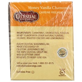 Celestial Seasonings Herbal Tea, Honey Vanilla Chamomile, 20 Count (Pack of 3)