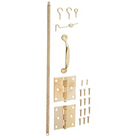 Wright Products VS10BR, Brass Plated Screen Door Hardware Set