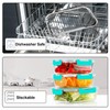 VERONES 10Pack Glass Meal Prep Containers, Airtight Glass Lunch Containers,Stackable
