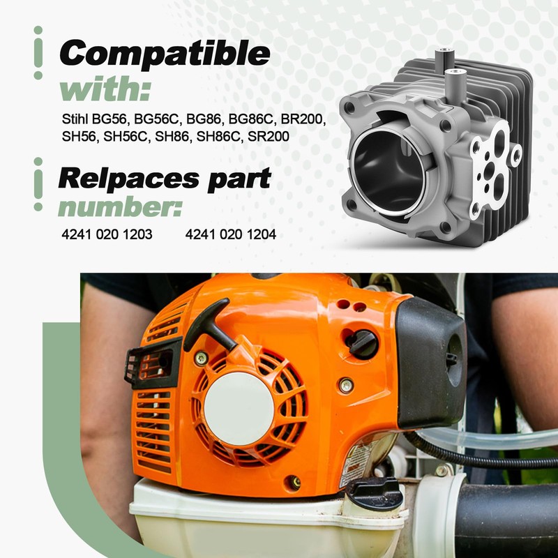 Quctaki Cylinder Piston Kit with Gaskets Spark Plug and Gloves