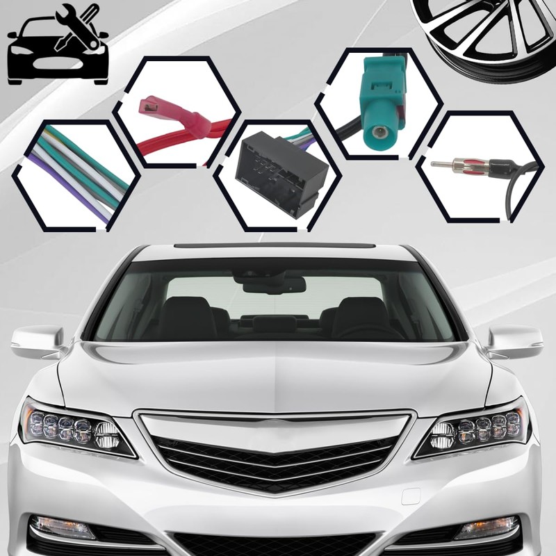Car Stereo Wiring Harness Antenna Adapter for Ram ProMaster 2500